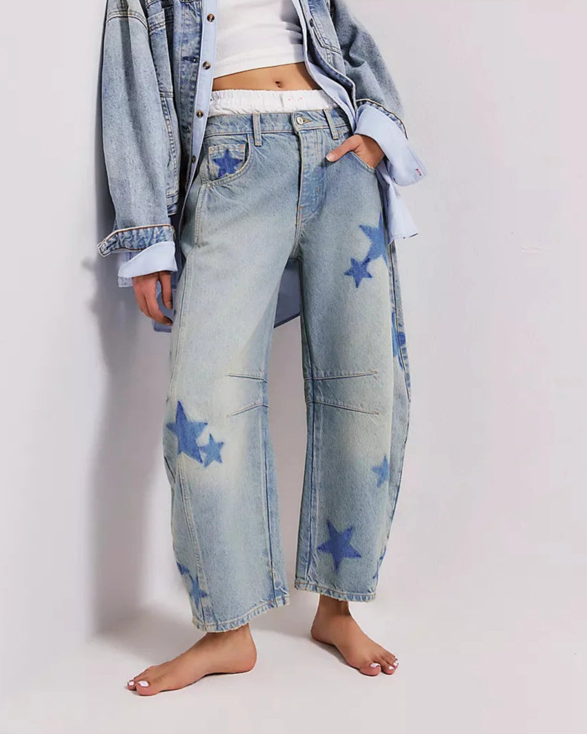 Boho Printed Jeans
