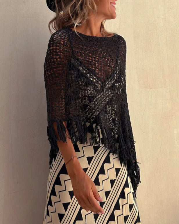 Liri Tassel Knit Top