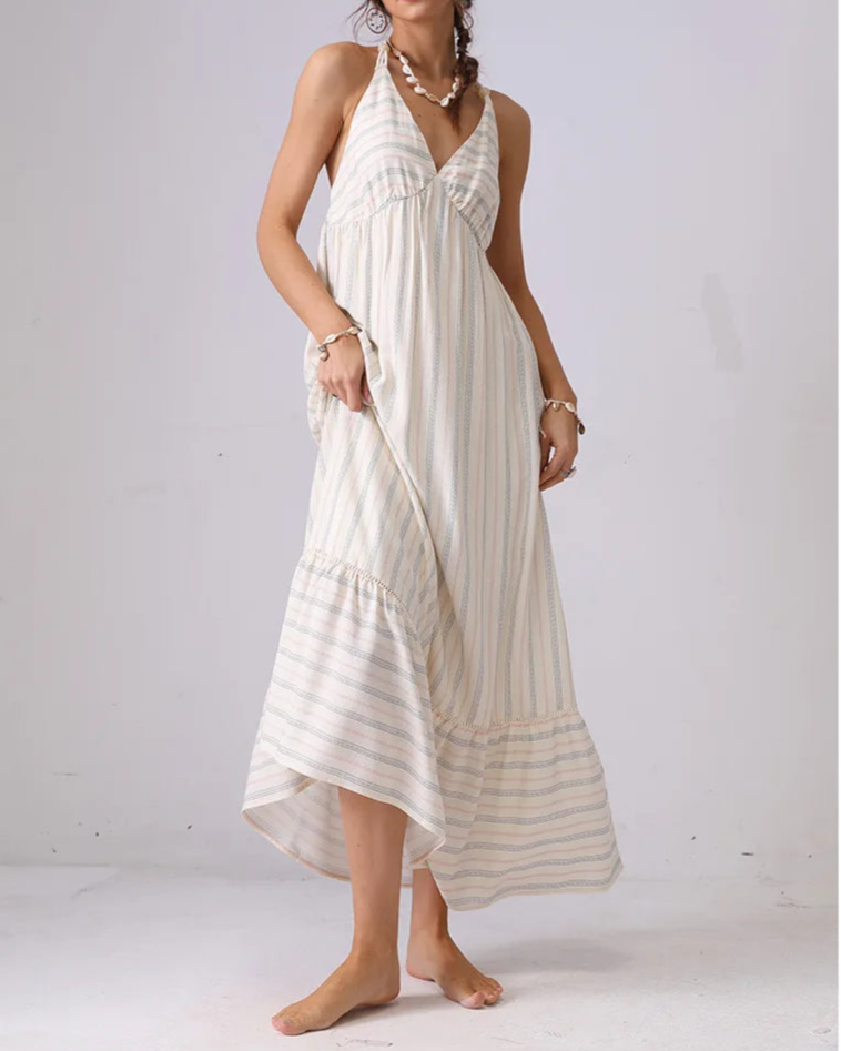Isaline Striped Maxi Dress
