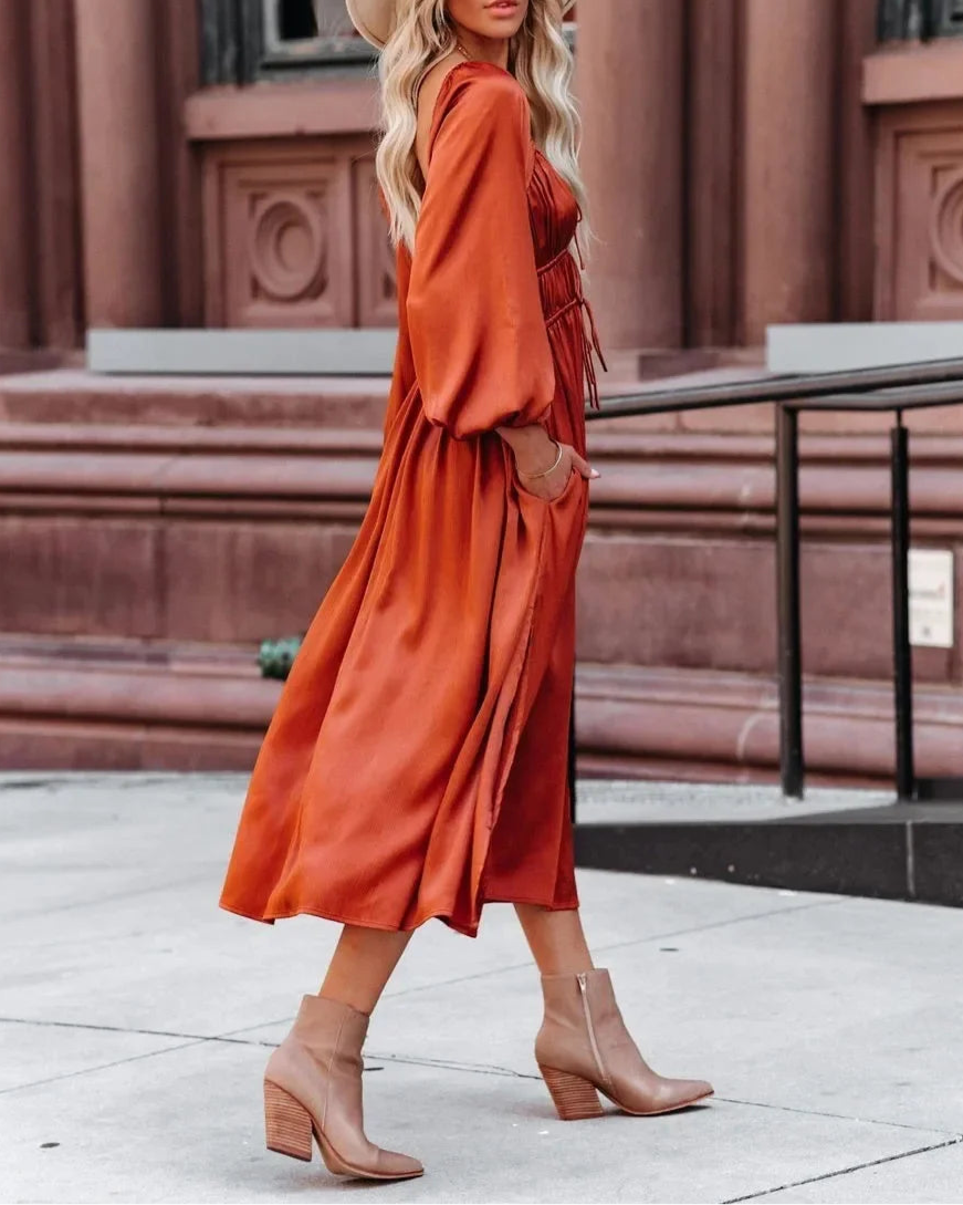 Rust Flow Dress