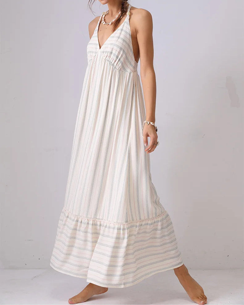 Isaline Striped Maxi Dress