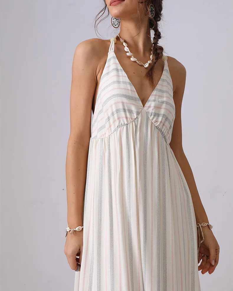 Isaline Striped Maxi Dress