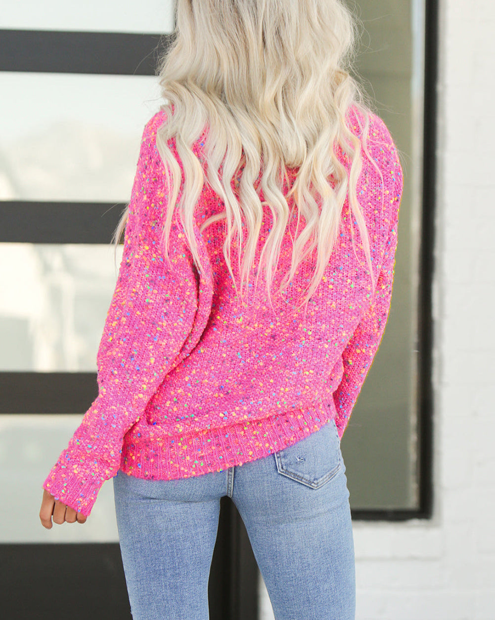 Pink Confetti Knit Sweater