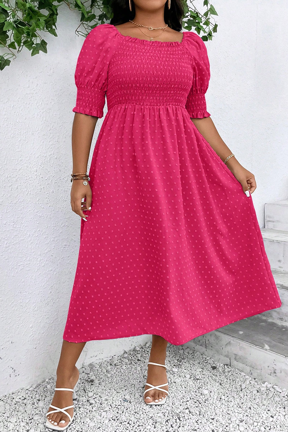 Wisteria Swiss Dot Dress