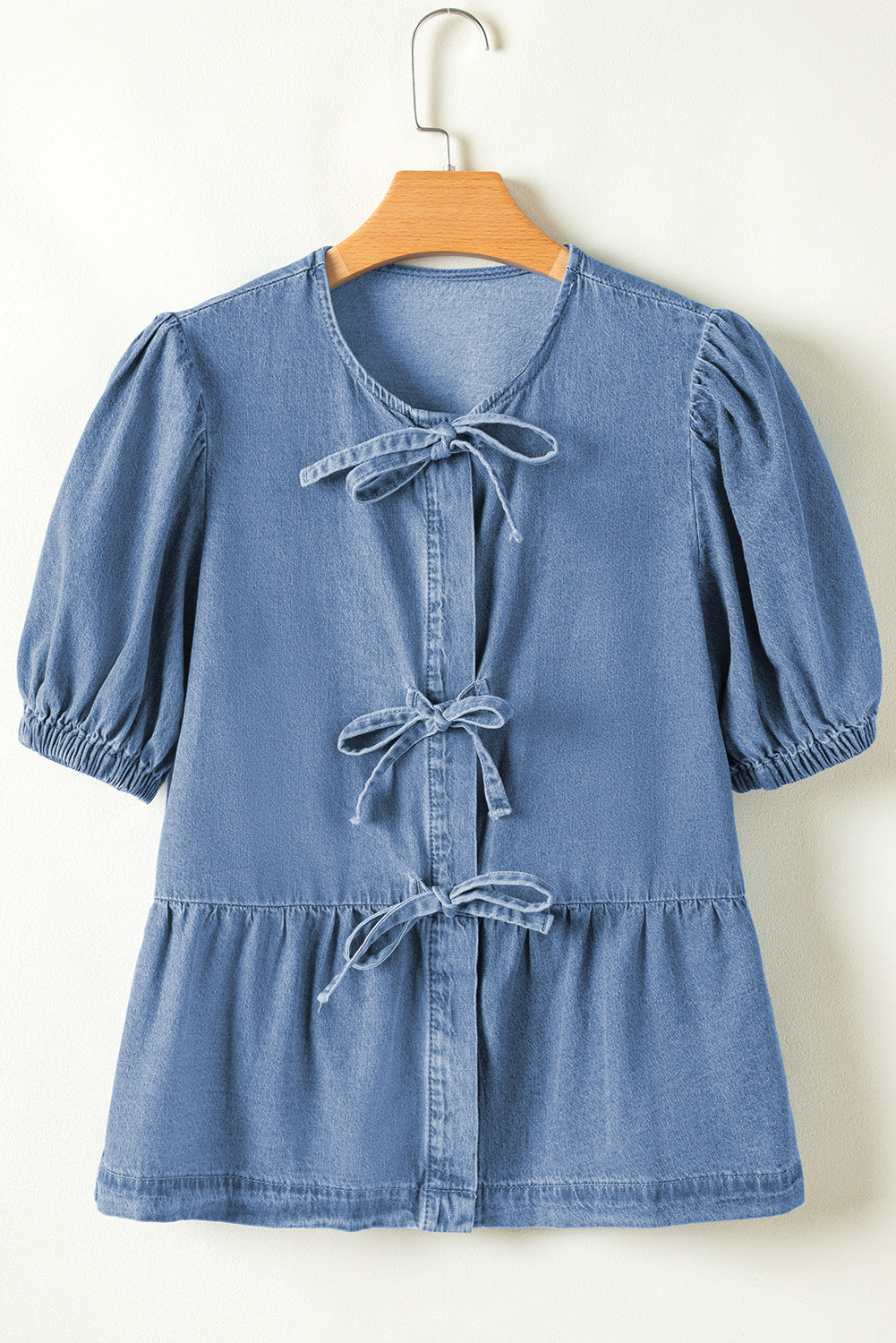 Indigo Flare Denim Top