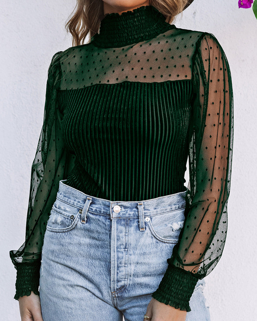 Moon Dots Velvet Bodysuit