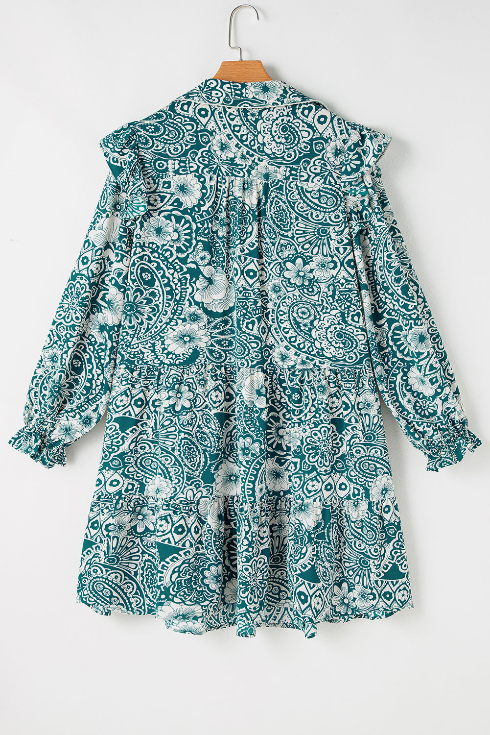 Emerald Bloom Mini Dress