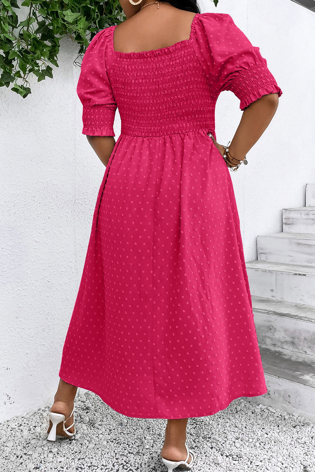 Wisteria Swiss Dot Dress