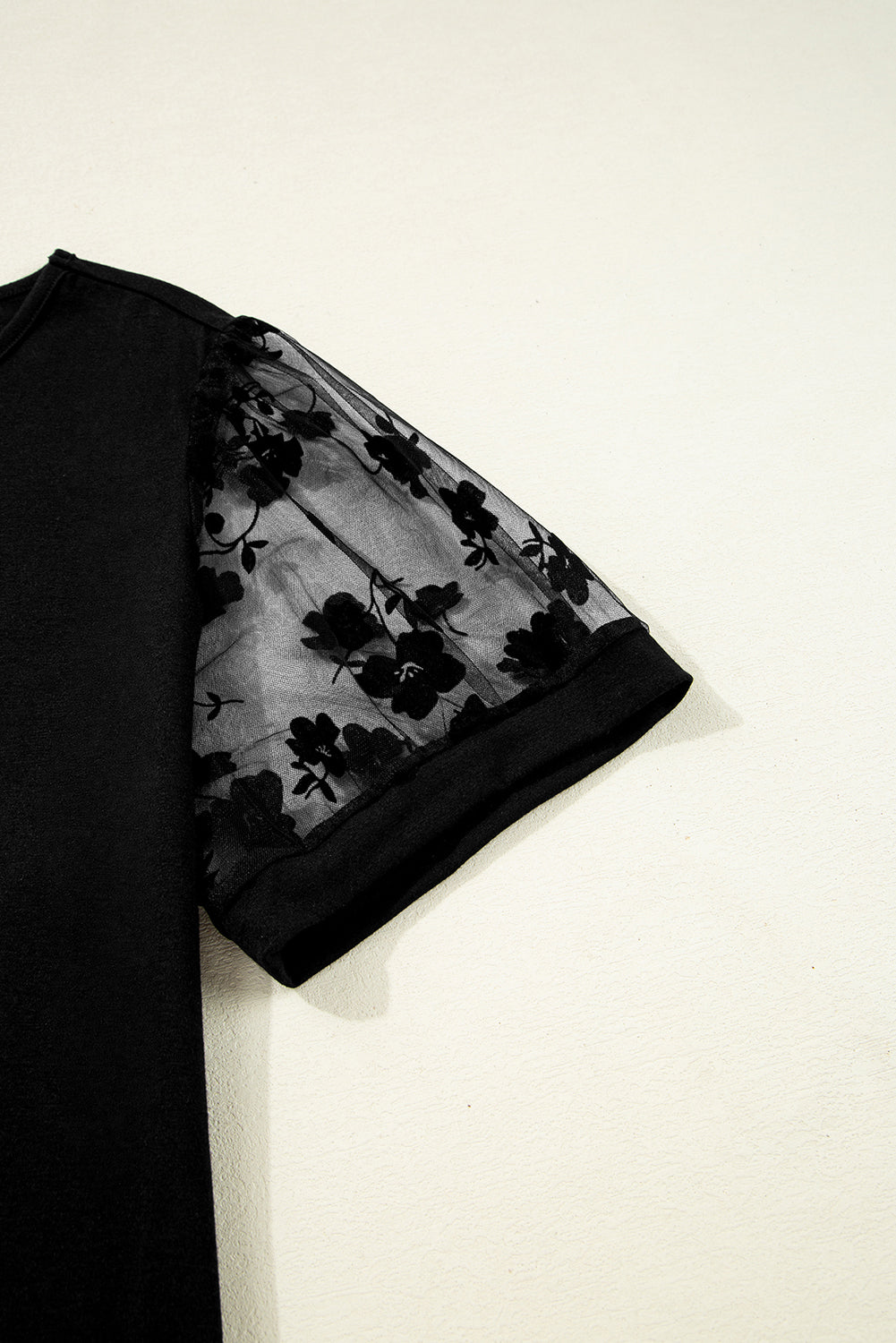 Noir Bloom Mesh Tee
