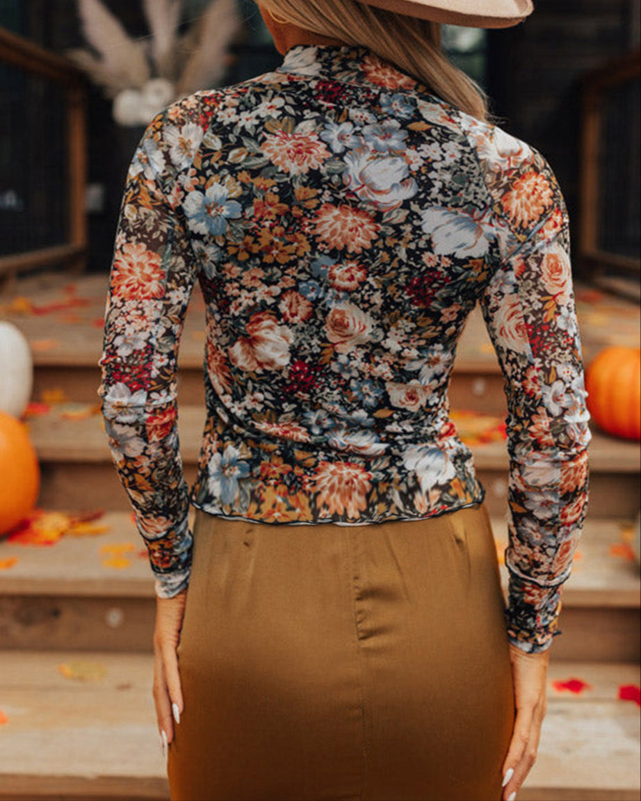 Bloom Veil Mesh Top