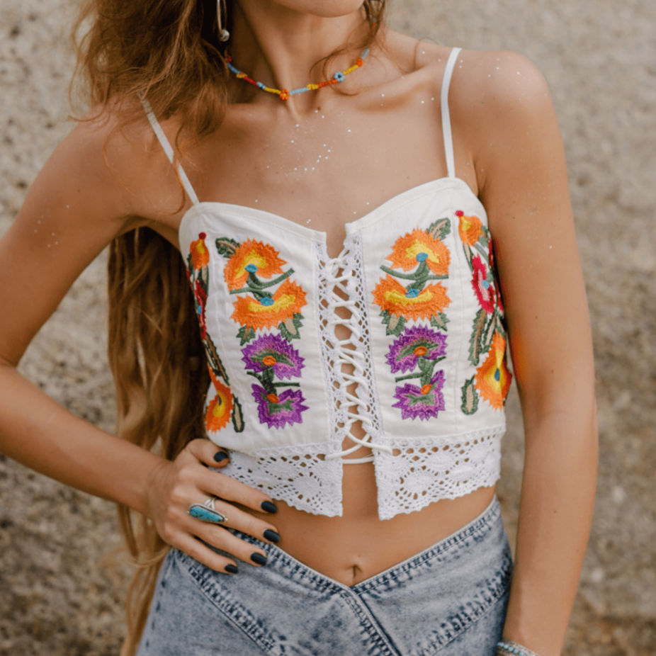 Sarai Lace Up Top